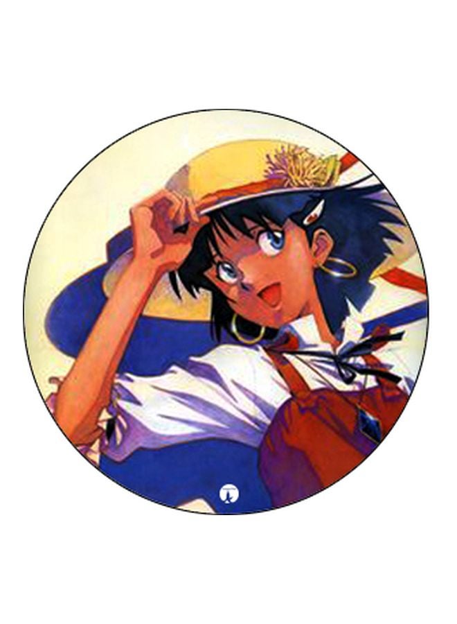 BP Cartoon Printed Pop Socket Phone Holder Brown/White/Blue - Image 2