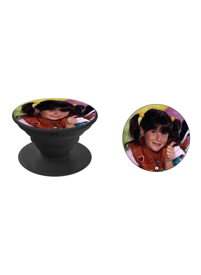 BP Girl Printed Pop Socket Phone Holder Brown/Yellow/Black - Image 2