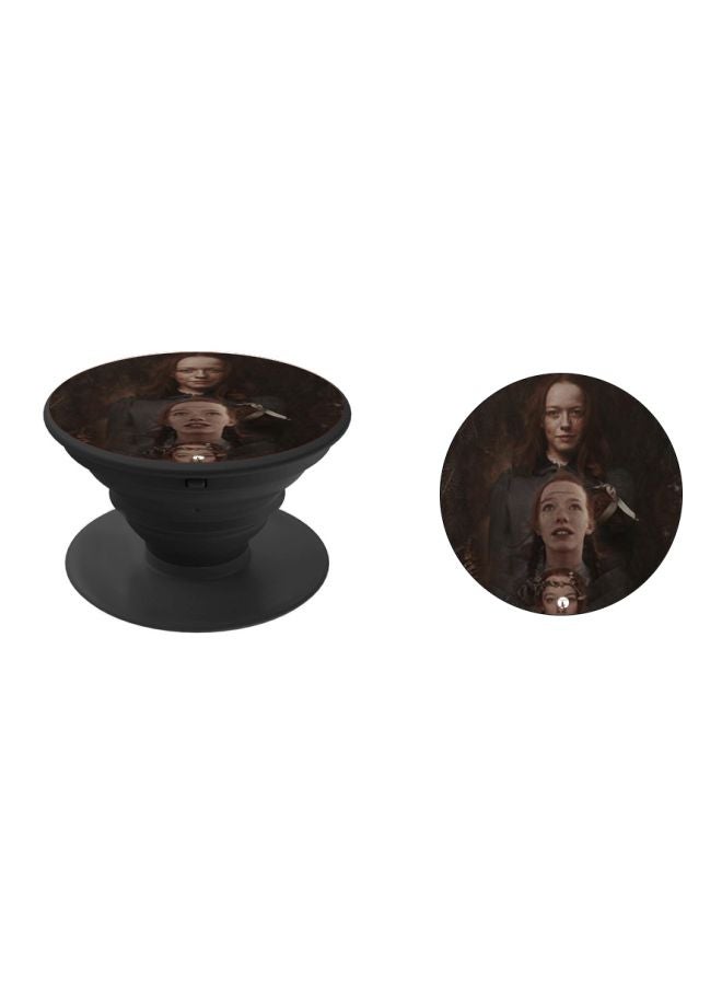 BP Lady Printed Pop Socket Phone Holder Black/Brown - Image 2