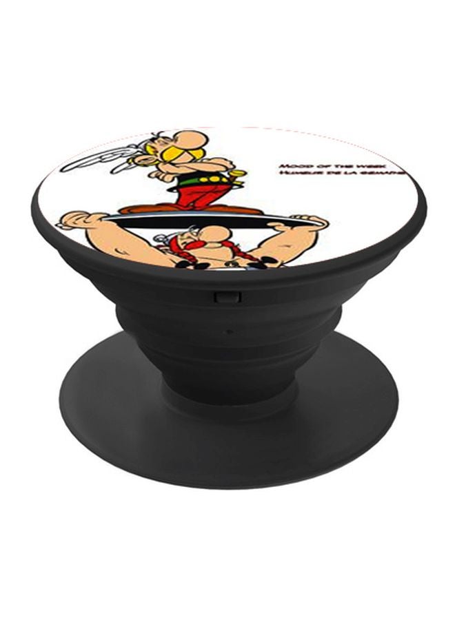 BP Cartoon Printed Pop Socket Phone Holder Black/Red/Beige - Image 1