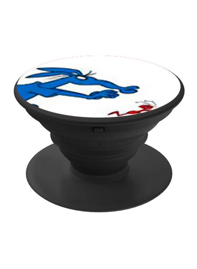 BP Cartoon Printed Pop Socket Phone Holder Black/Blue/White - Image 1