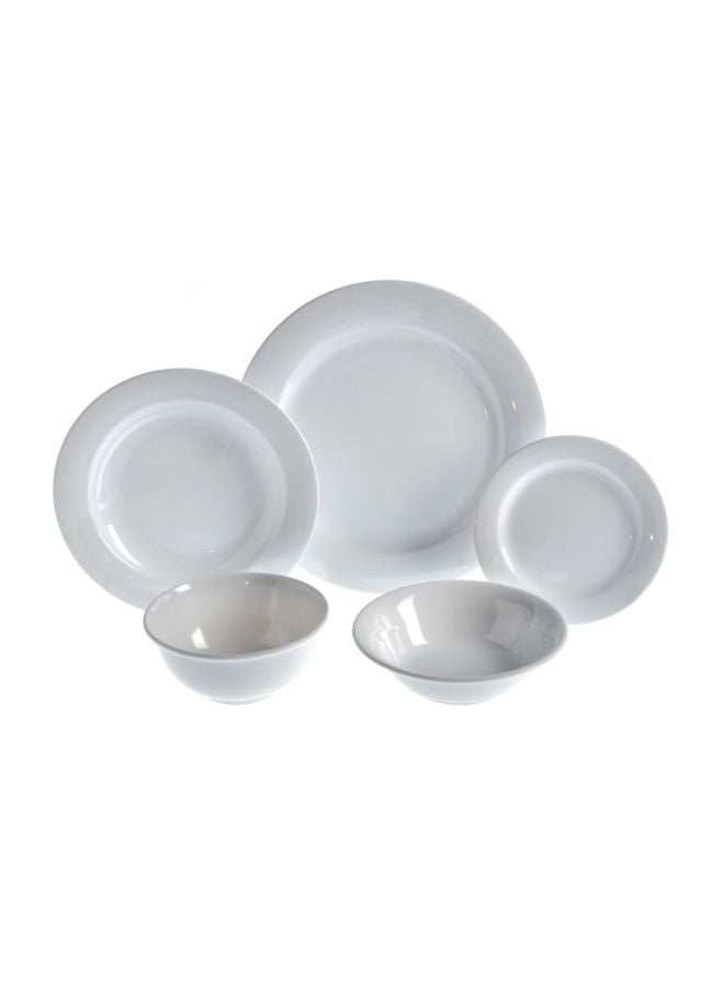 تراست طقم أدوات المائدة من الميلامين مكون من 40 قطعة أبيض - Image 1