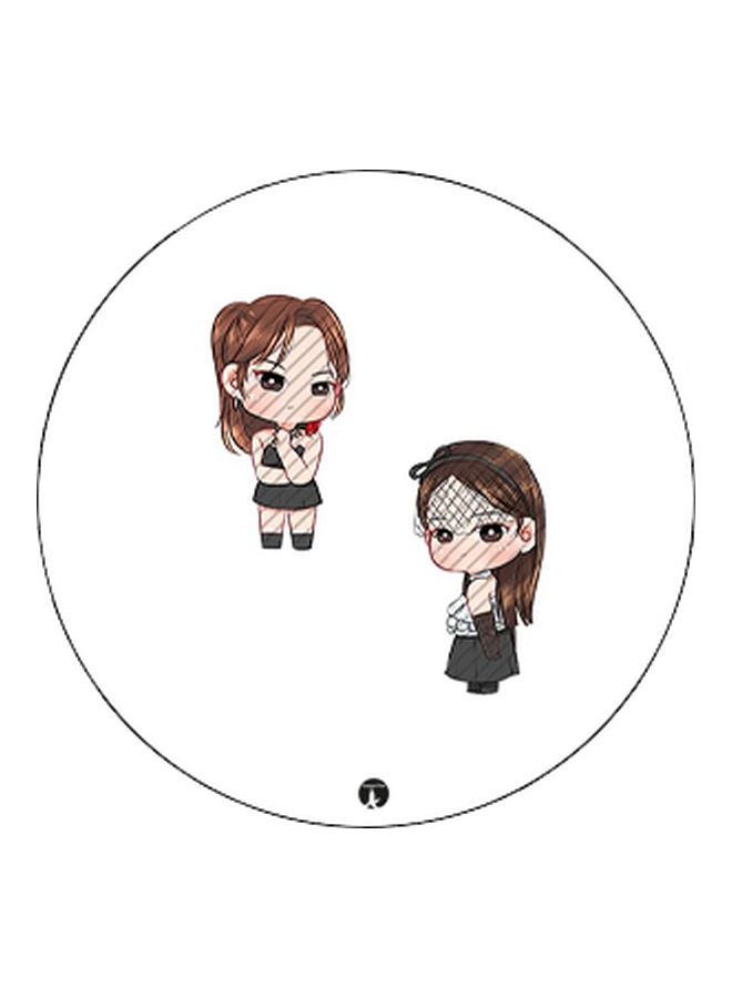 BP Cartoon Printed Pop Socket Phone Holder White/Beige/Brown - Image 2