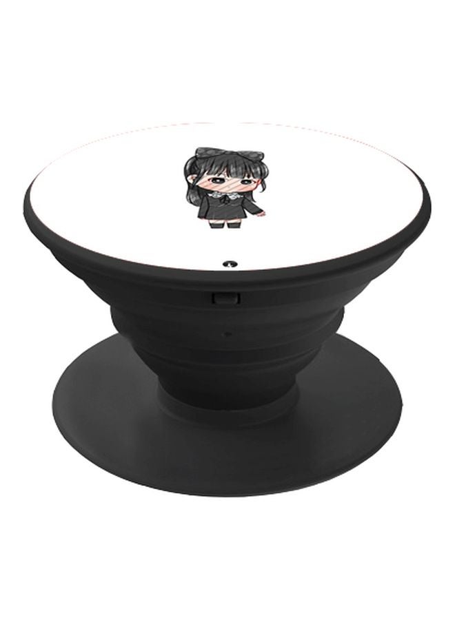 BP Cartoon Printed Pop Socket Phone Holder White/Grey/Beige - Image 1
