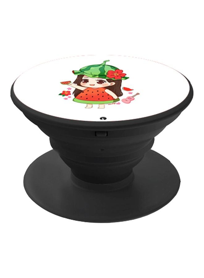 بي بي حامل هاتف على شكل مقبض أصابع منبثق بطبعة رسومات كرتونية أبيض/أحمر/أخضر - Image 1