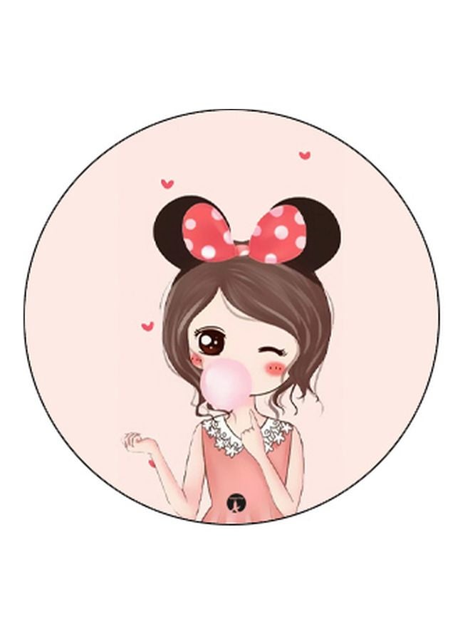 BP Girl Printed Pop Socket Phone Holder Pink/Brown/Black - Image 2