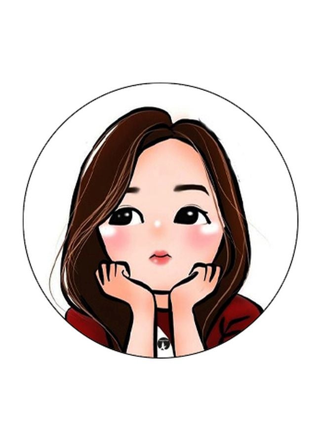 BP Girl Printed Pop Socket Phone Holder Pink/Brown/White - Image 2