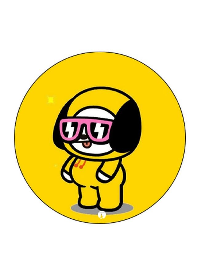 بي بي حامل هاتف على شكل مقبض أصابع منبثق بطبعة رسومات كرتونية أصفر/وردي/أسود - Image 2