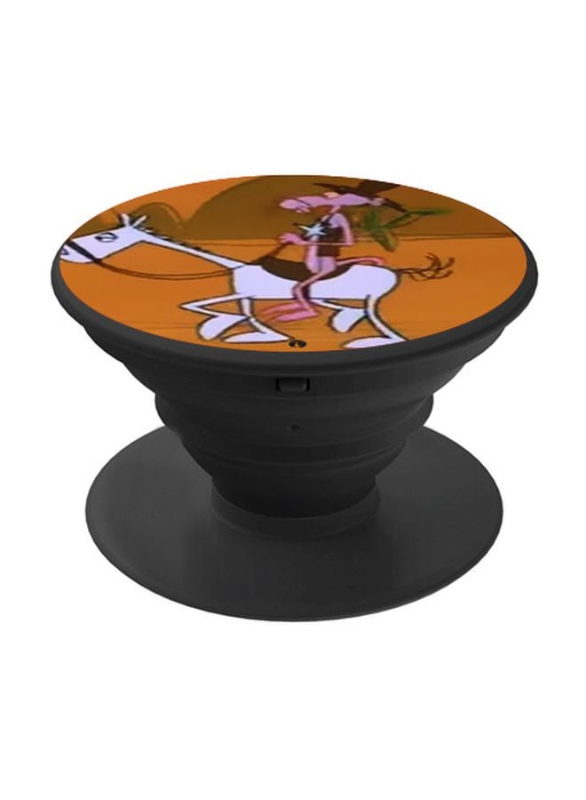 BP Cartoon Printed Pop Socket Phone Holder Brown/Pink/White - Image 1