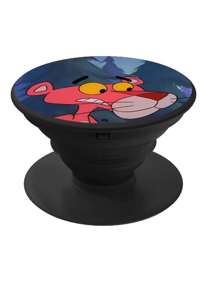 BP Cartoon Printed Pop Socket Phone Holder Pink/Grey/Yellow - Image 1