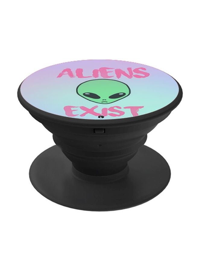 BP Aliens Printed Pop Socket Phone Holder Green/Pink/Blue - Image 1