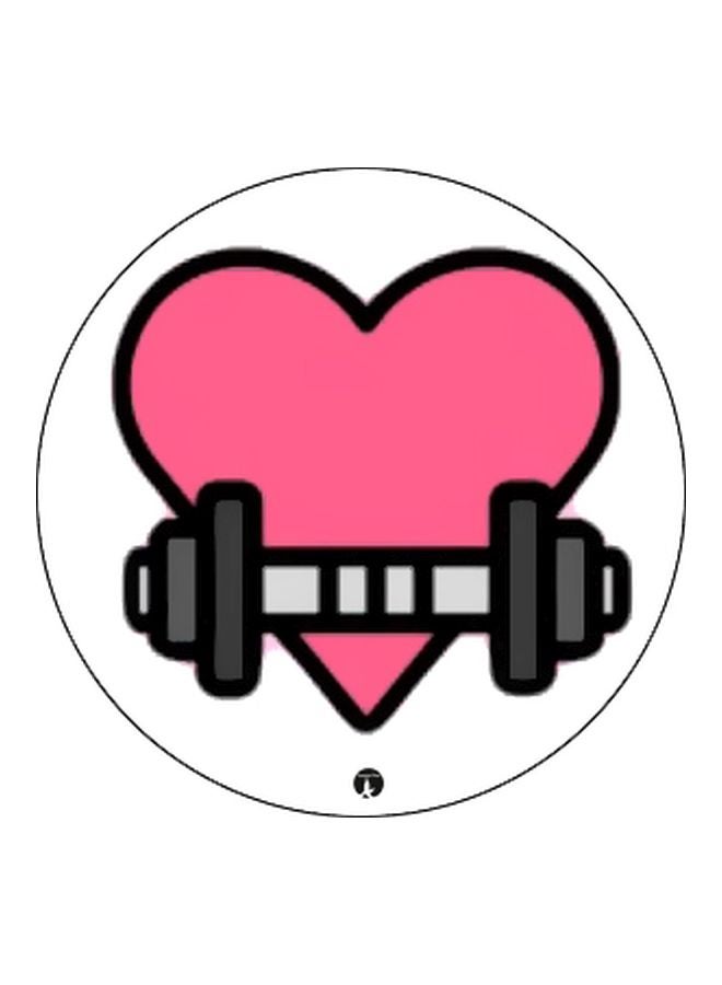 BP Love Printed Pop Socket Phone Holder White/Pink/Grey - Image 2
