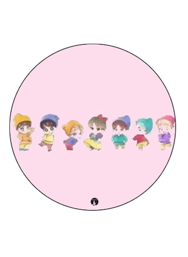 BP Cartoon Printed Pop Socket Phone Holder Pink/Yellow/Green - Image 2