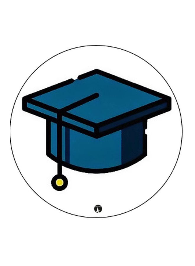 BP Graduation Hat Printed Pop Socket Phone Holder White/Blue/Black - Image 2