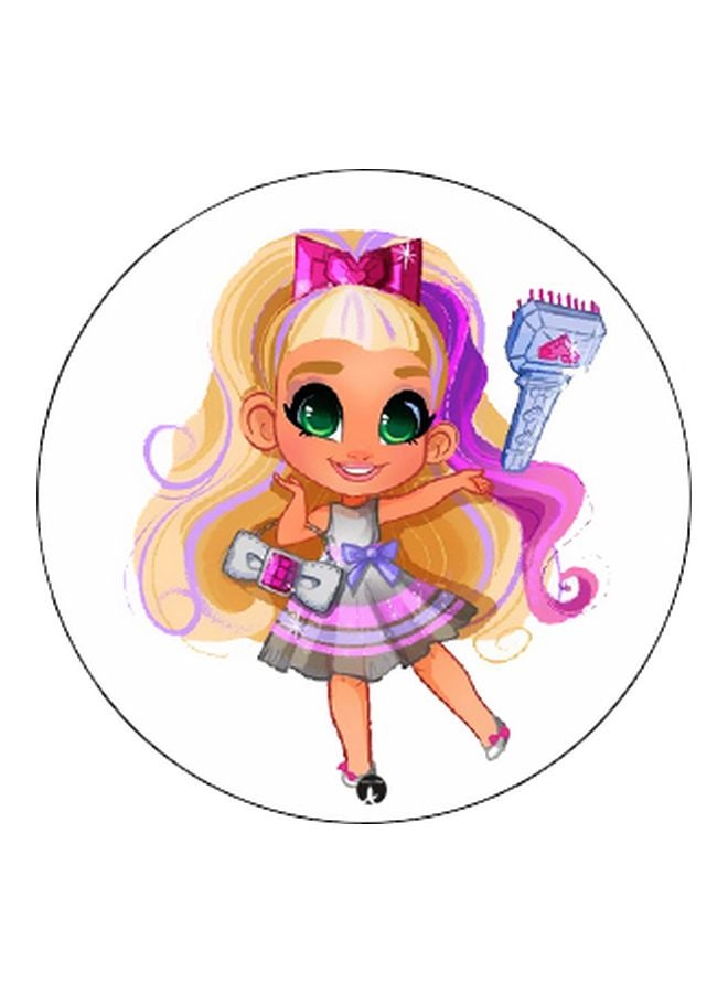 بي بي حامل هاتف على شكل مقبض أصابع منبثق بطبعة رسومات كرتونية متعدد الألوان - Image 2