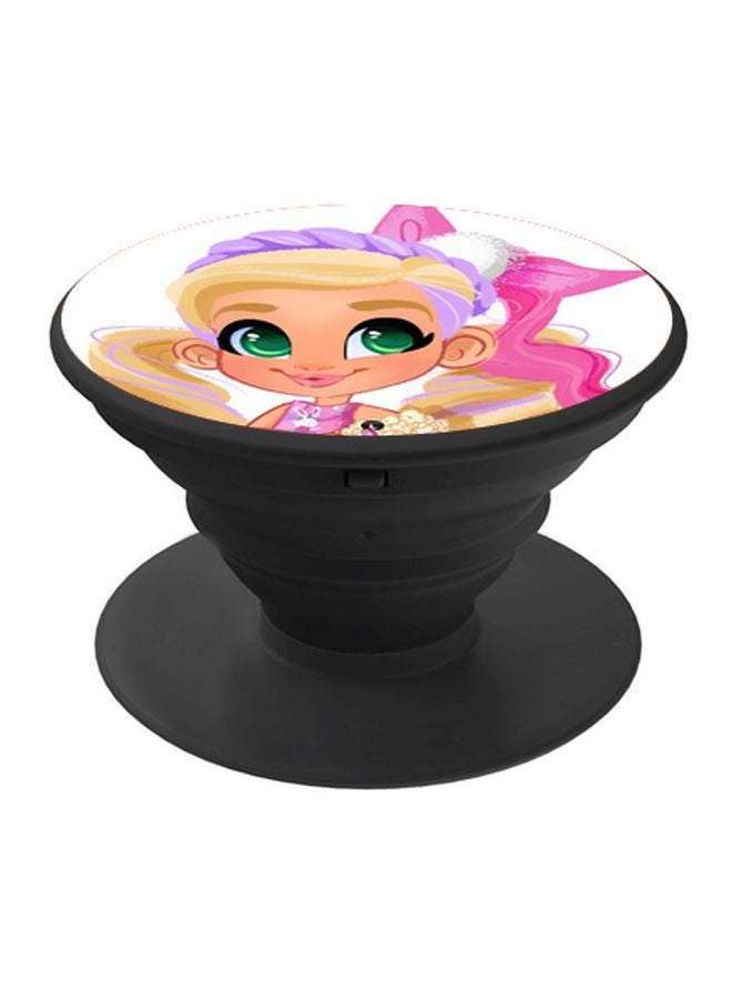 BP Cartoon Printed Pop Socket Phone Holder White/Beige/Pink - Image 1