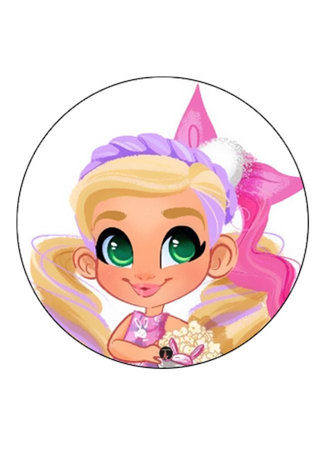 BP Cartoon Printed Pop Socket Phone Holder White/Beige/Pink - Image 2