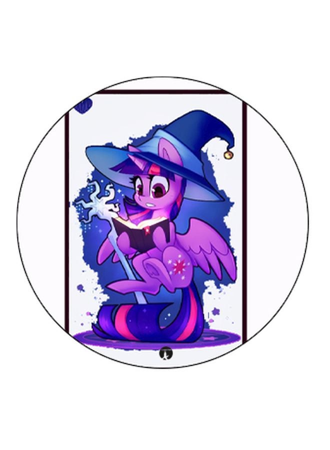 بي بي حامل هاتف على شكل مقبض أصابع منبثق بطبعة رسومات كرتونية الأرجواني / الأبيض / الأزرق - Image 2