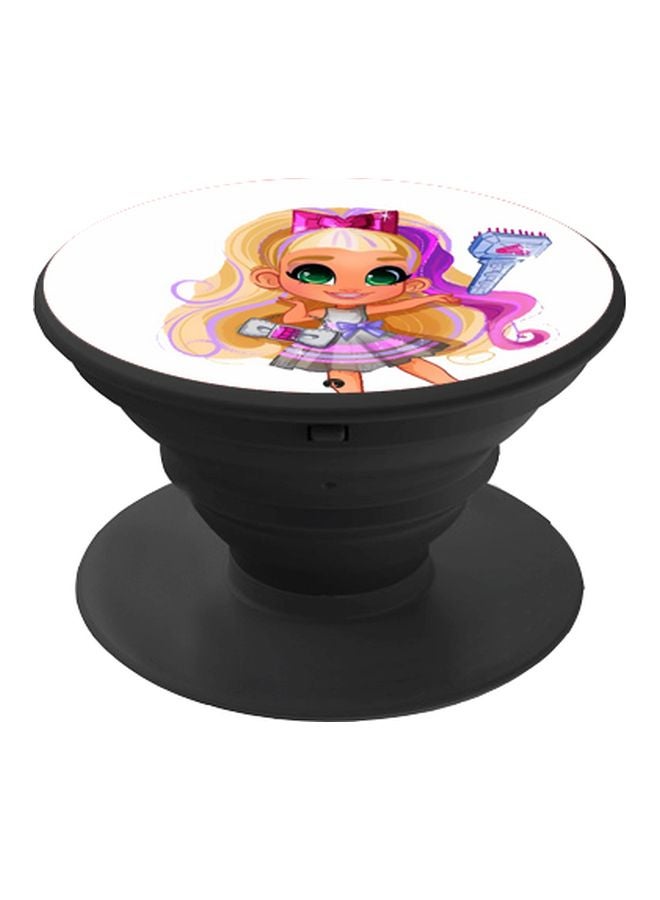 بي بي حامل هاتف على شكل مقبض أصابع منبثق بطبعة رسومات كرتونية متعدد الألوان - Image 1