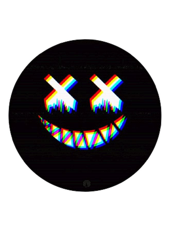 بي بي حامل هاتف بوب سوكيت بطبعة لابتسامة شريرة أسود/ أبيض - Image 2