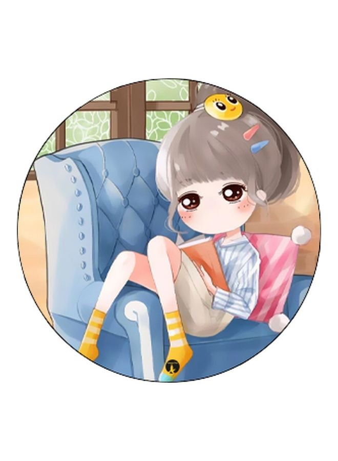BP Cartoon Printed Pop Socket Phone Holder Blue/Beige/Pink - Image 2
