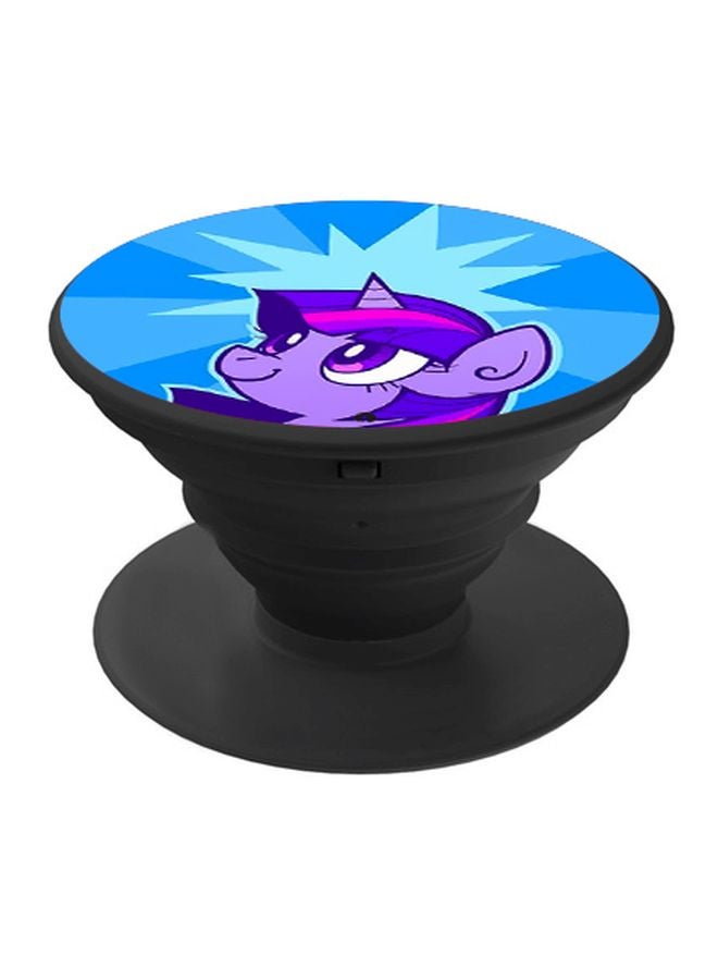 BP Cartoon Printed Pop Socket Phone Holder Blue/Purple/White - Image 1