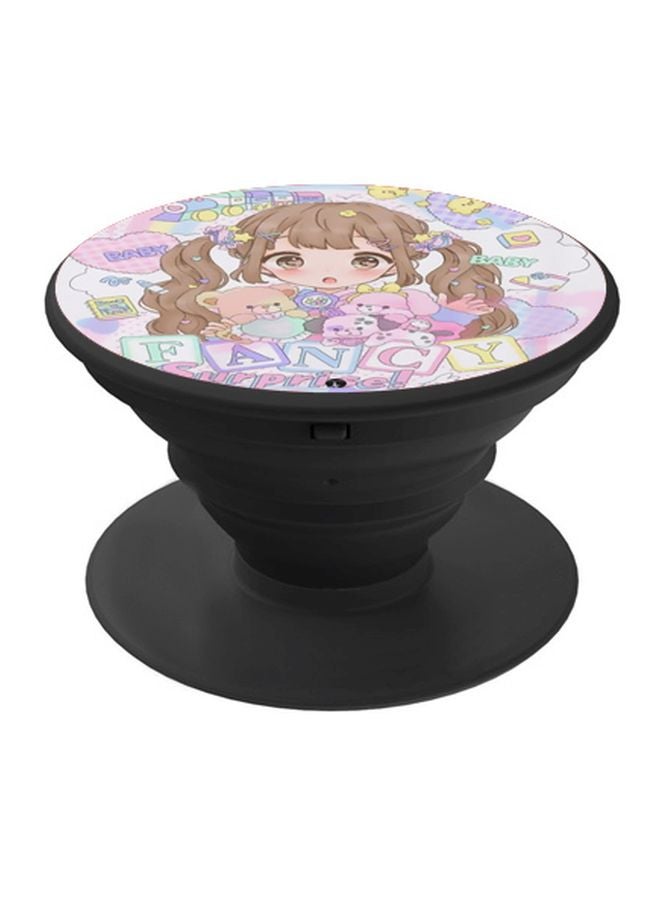 BP Anime Girl Printed Pop Socket Phone Holder Multicolour - Image 1