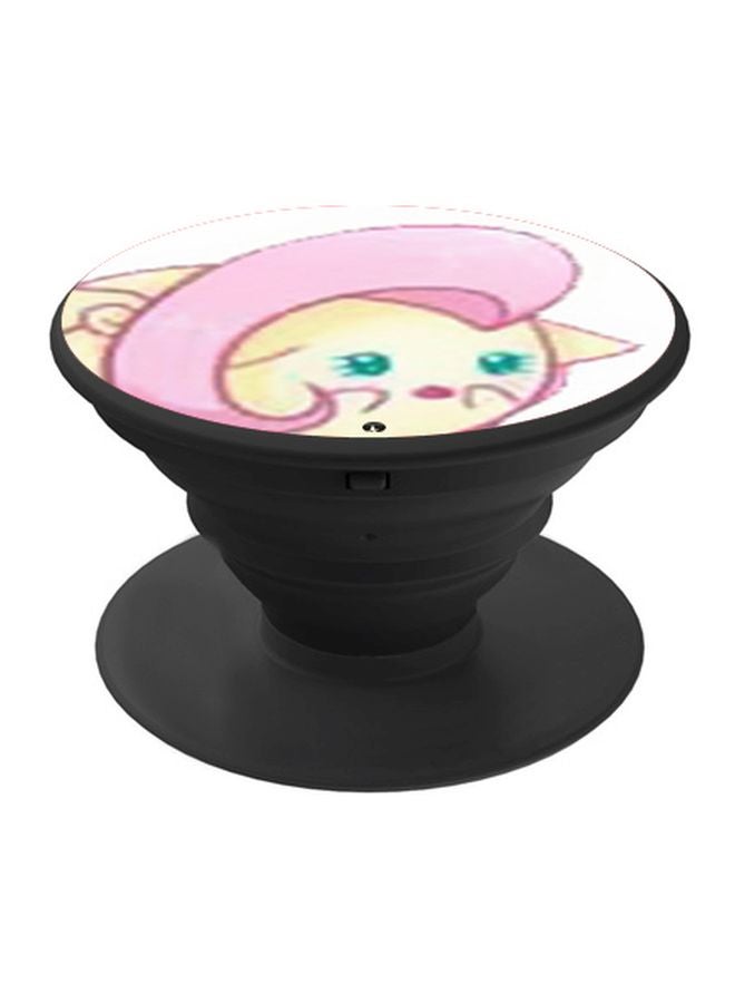 BP Anime Printed Pop Socket Phone Holder Pink/Yellow/White - Image 1