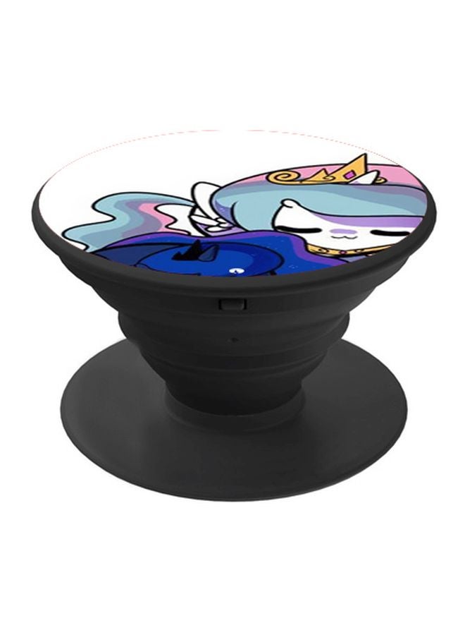 BP Anime Cats Printed Pop Socket Phone Holder Blue/Pink/White - Image 1