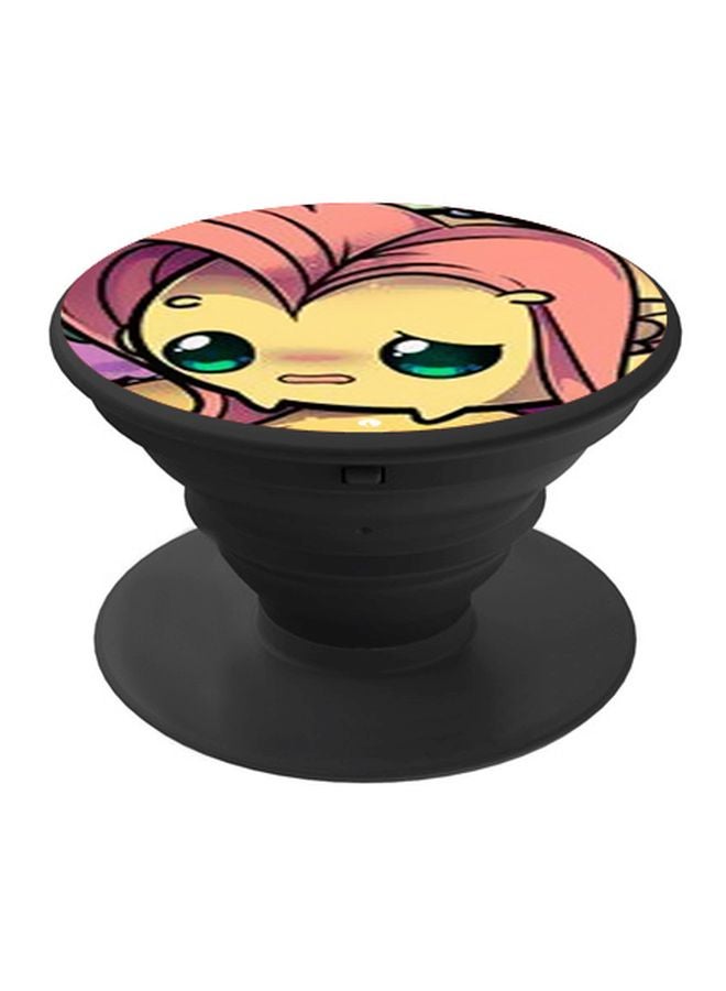 BP Anime Printed Pop Socket Phone Holder Yellow/Pink/Green - Image 1