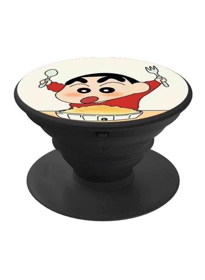 BP Shinchan Printed Pop Socket Phone Holder Beige/Red/Black - Image 1