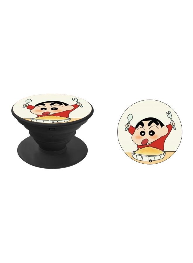 BP Shinchan Printed Pop Socket Phone Holder Beige/Red/Black - Image 2