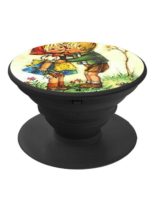 BP Girl And Boy Printed Pop Socket Phone Holder Green/Red/Beige - Image 1