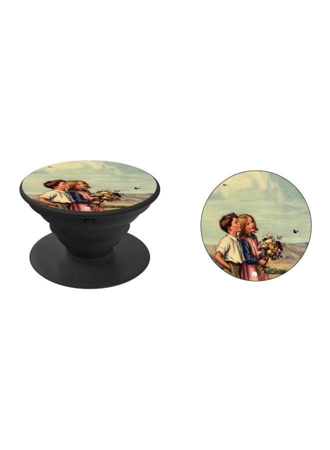 BP Girl And Boy Printed Pop Socket Phone Holder Blue/Pink/Black - Image 2