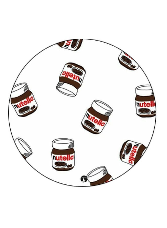 BP Nutella Printed Pop Socket Phone Holder White/Brown/Black - Image 2