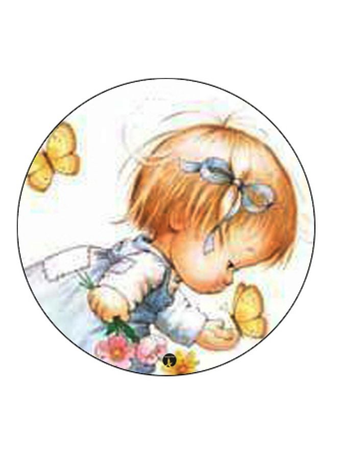 BP Girl Printed Pop Socket Phone Holder White/Beige/Black - Image 2