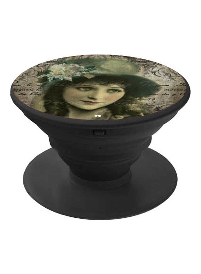 بي بي حامل هاتف بوب سوكيت بطبعة فتاة رمادي/بيج/أسود - Image 1