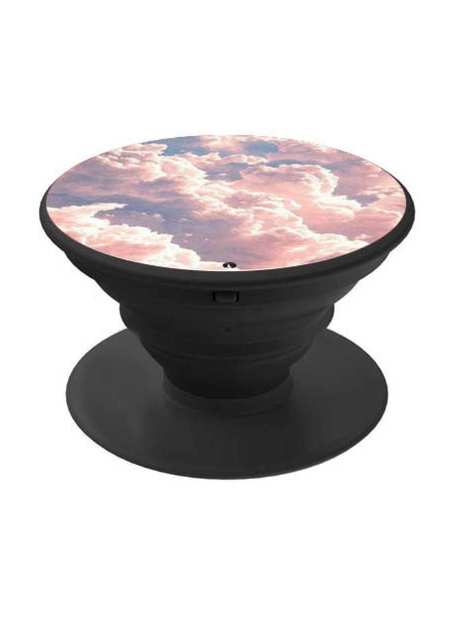 بي بي حامل هاتف بوب سوكيت مطبوع بتصميم سحب وردي/ أزرق/ أسود - Image 1