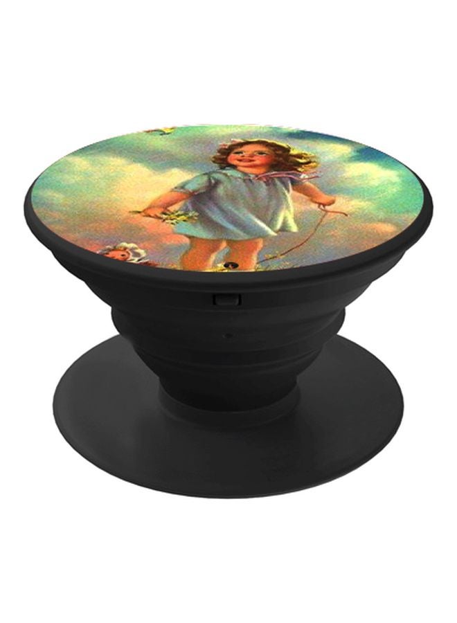 BP Little Girl Printed Pop Socket Phone Holder Blue/Orange/Black - Image 1