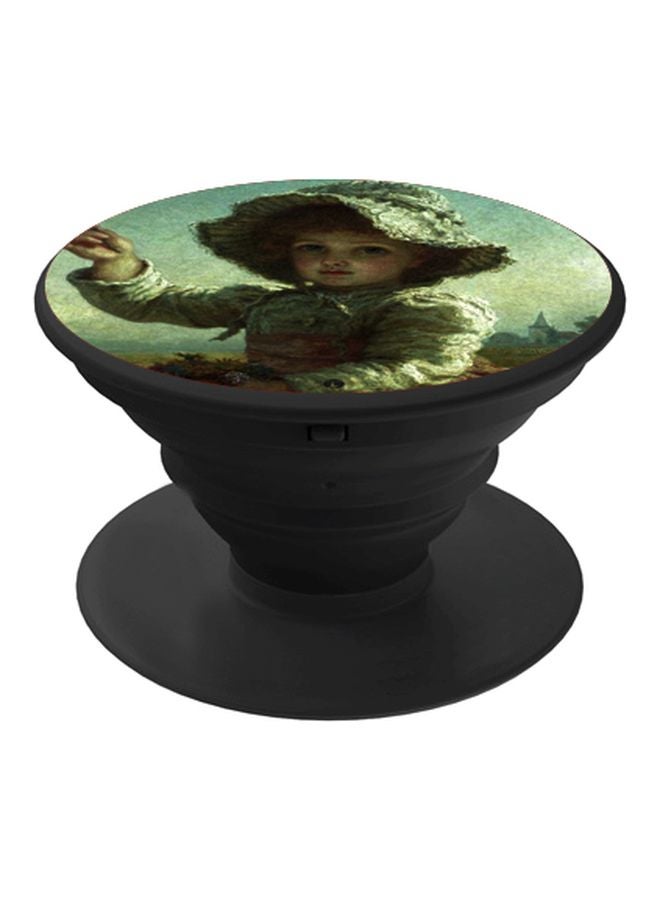 BP Child Printed Pop Socket Phone Holder Green/Beige/Black - Image 1