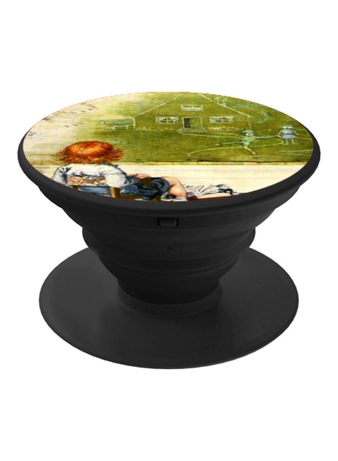 BP Little Girl Printed Pop Socket Phone Holder Green/White/Black - Image 1