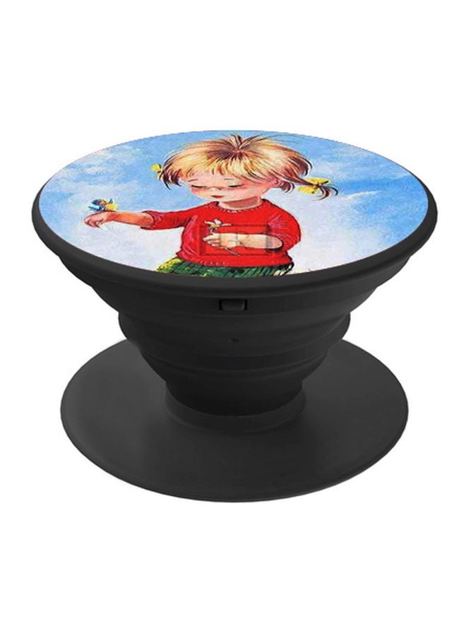 بي بي حامل هاتف بوب سوكيت بطبعة فتاة أزرق/أحمر/أسود - Image 1