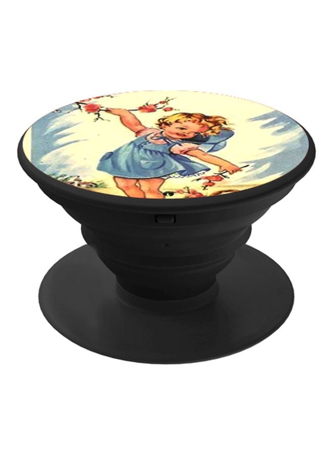 BP Child Printed Pop Socket Phone Holder Beige/Blue/Black - Image 1