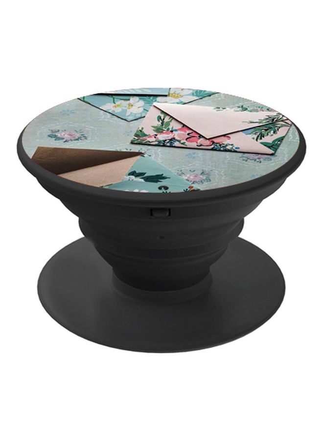 BP Envelope Printed Pop Socket Phone Holder Green/Pink/Black - Image 1