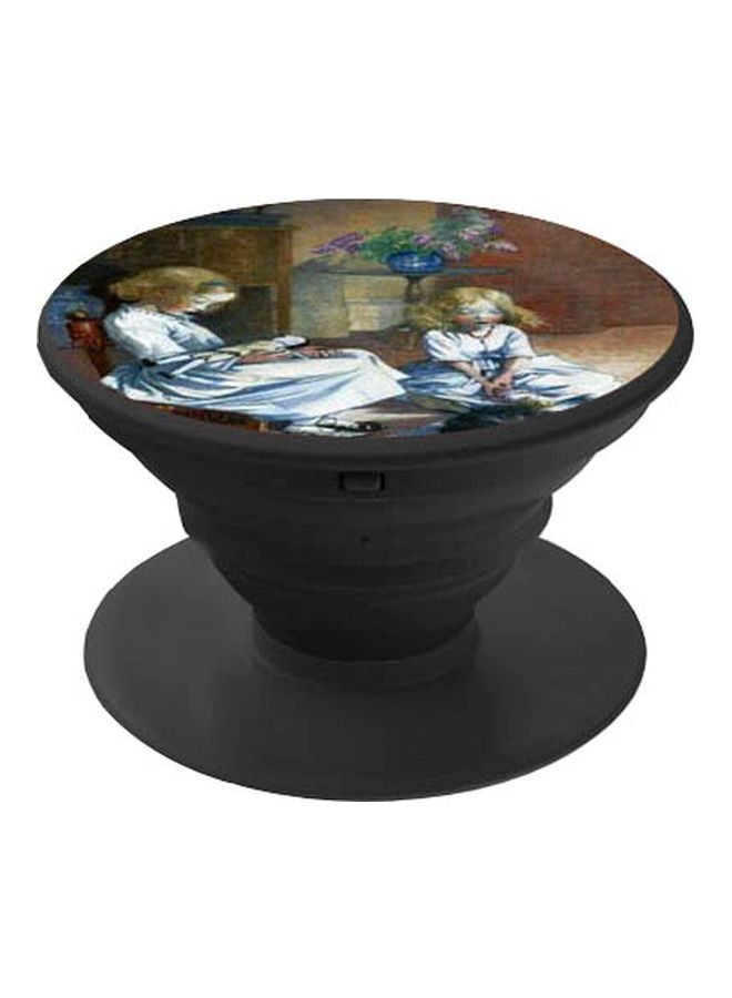 بي بي حامل هاتف بوب سوكيت بطبعة فتيات أبيض/أسود/بني - Image 1