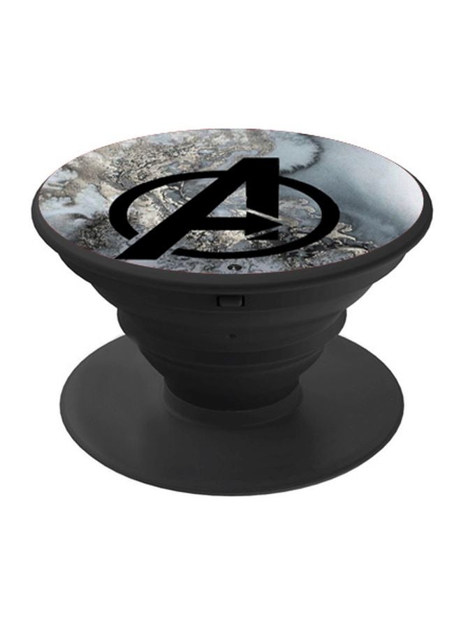 BP Avengers Logo Printed Pop Socket Phone Holder Black/Grey - Image 1