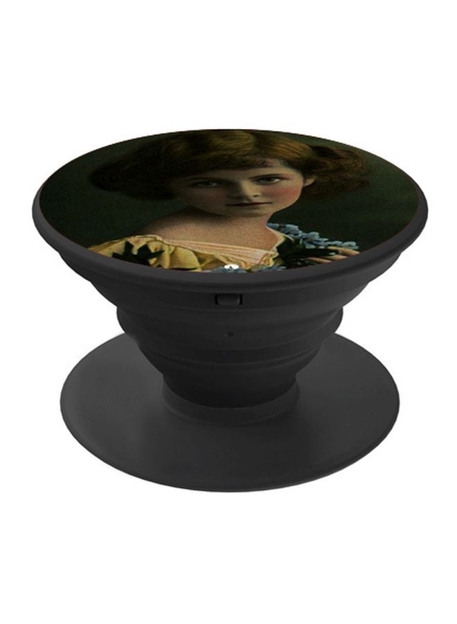 BP Girl Printed Pop Socket Phone Holder Beige/Green/Black - Image 1