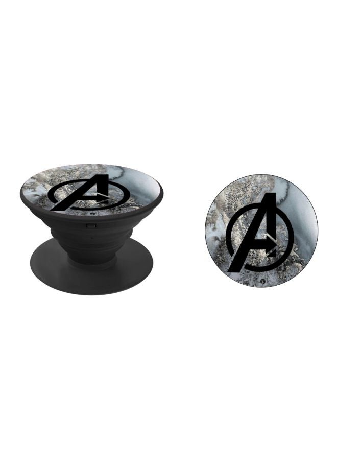 BP Avengers Logo Printed Pop Socket Phone Holder Black/Grey - Image 2
