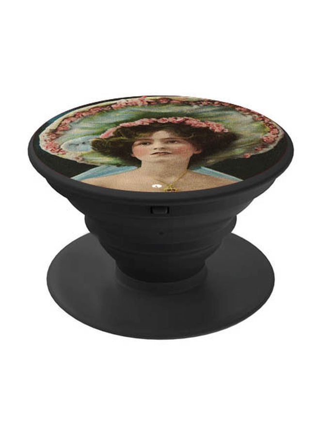 BP Woman Printed Pop Socket Phone Holder Beige/Pink/Black - Image 1