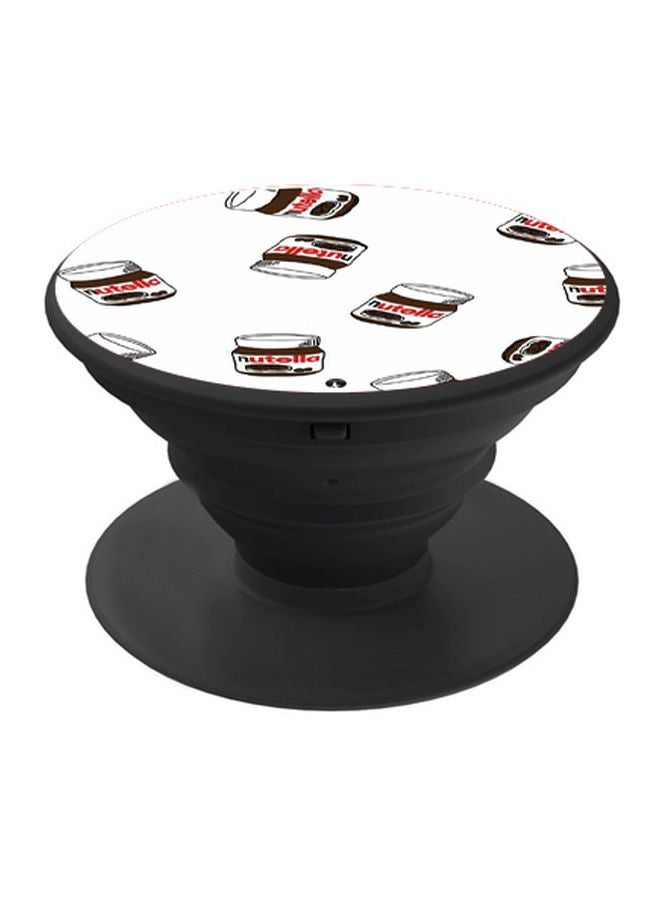 BP Nutella Printed Pop Socket Phone Holder White/Brown/Black - Image 1